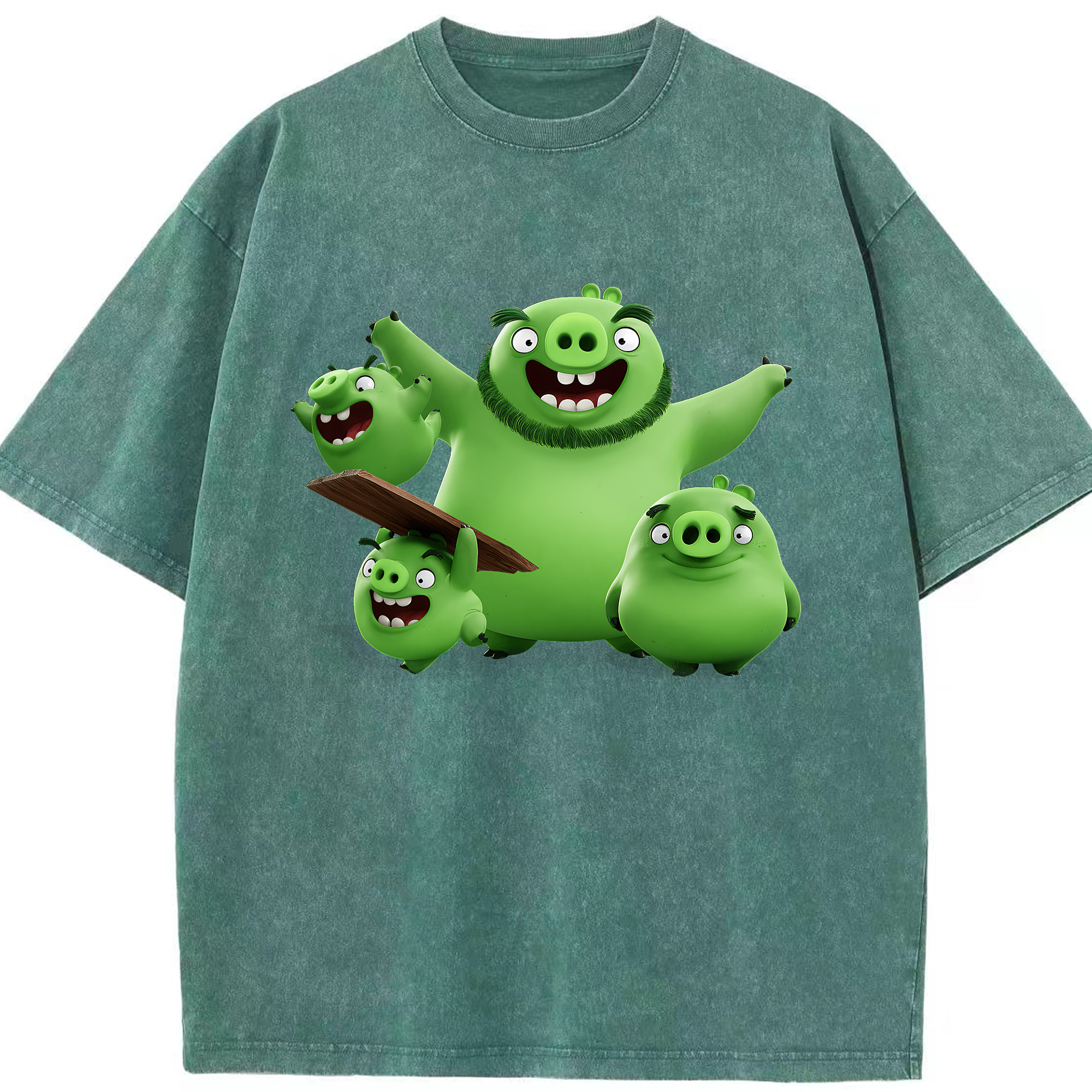 （画像用） Angry Birds アングリーバード 綿100% ヴィンテージ風 半袖Tシャツ（フロントプリント）